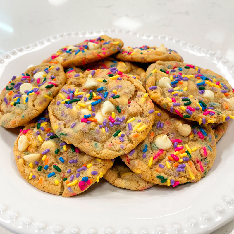 Easter Sprinkle Sugar Butter Cookies - Plated