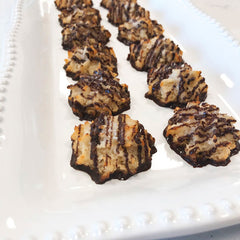 Chocolate Drizzled Coconut Macaroons